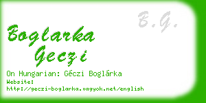 boglarka geczi business card